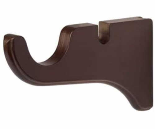 Kirsch Wood Trends Classics Double Bracket for 1 3/8" Pole, Mahogany (MPN# 5615083)