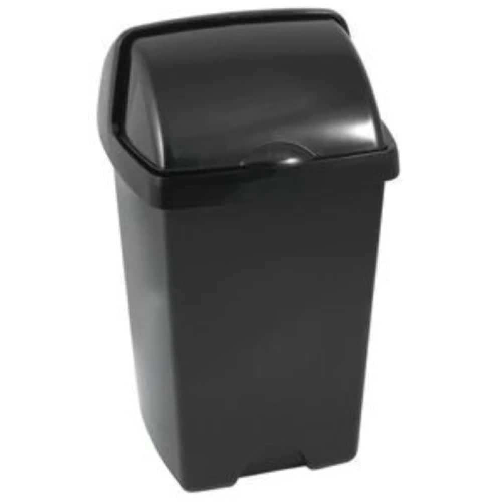 Addis Black 25Lt Plastic Roll Top Waste Rubbish Bin
