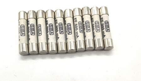 10 Pack Digital Multi Meter Fuse FF500MA (500MA,0.5A)1000V Fast Acting Ceramic Fuse For DC Digital Multi Meter 6.3 x 32mm