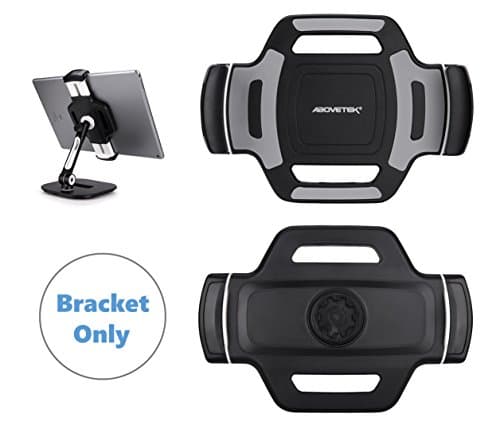 AboveTEK Bracket Tablet Holder for 5.5-13.5" Tablet & Phone (Holder Only), to Be Paired with Compatible Tablet Stand as Swivel Folding Clamp Mount for Kitchen Office Desk POS Kiosk Reception