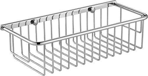 Luxxur ™ C139 Superior Chrome On Brass Deep Rectangle Shower Caddy Basket - totally rustproof - Bathroom and Shower