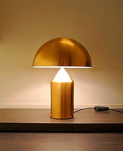 Oluce Atollo 233 Table Lamp 2x100W E27 Dimmer Black