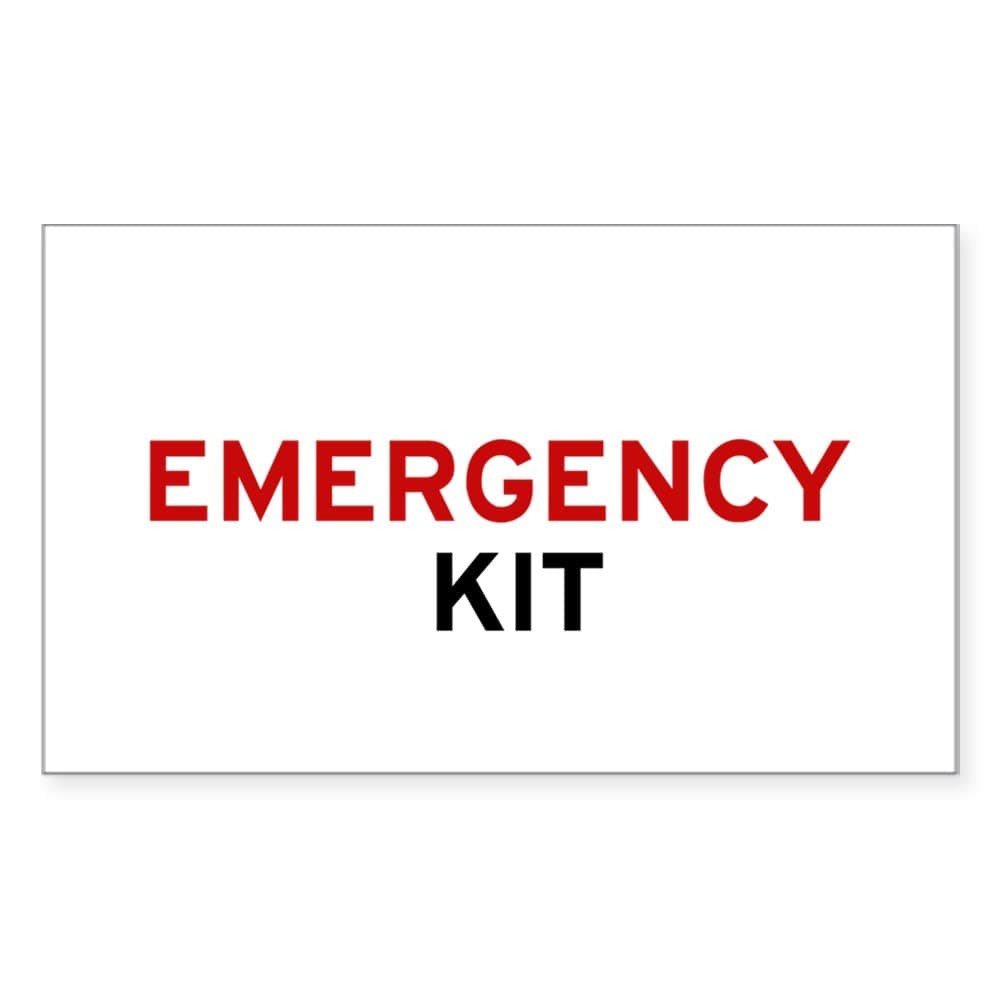 CafePress Emergency Kit Rectangle Bumper Sticker Car Decal