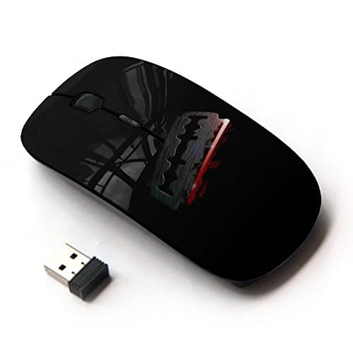 X-MOUSE M-3008989 Wireless Mouse, Goth Dark Razor Blade and Blood