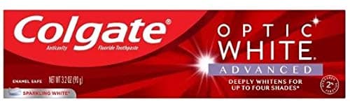 Colgate Optic White Toothpaste Travel Size, Sparkling Mint, 0.75 Ounce, Pack of 2