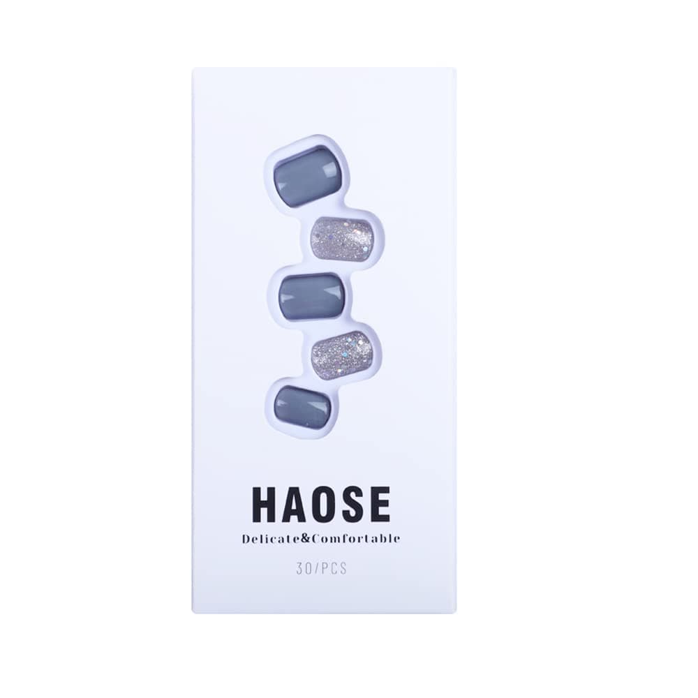 MAXFINE Press on Nails Fake Nails，short Length False Nails，Square， Includes Prep Pad, Mini File, Cuticle Stick, and Artificial Nails with Solid Color（NO.136)