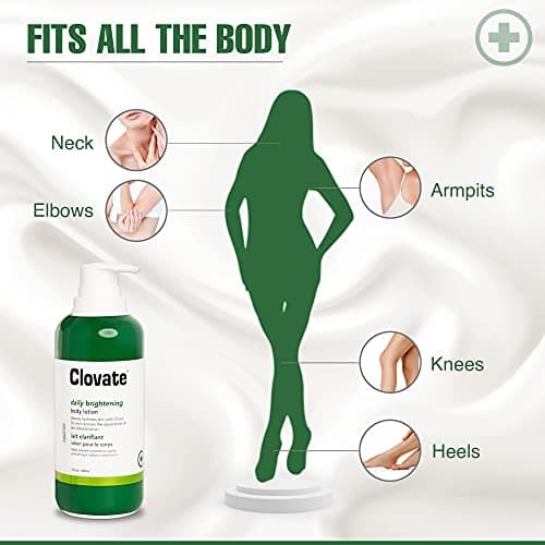 Clovate Intense, Lactic Acid Lotion | 13.5 Fl oz / 400ml | Dark Spot Corrector on: Body, Knees, Elbows, Hands | Hyperpigmentation Cream | AHA Cream with Shea Butter and Vitamin E