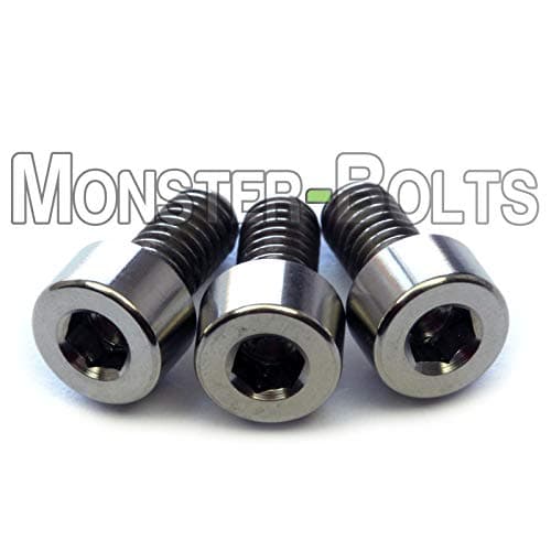 Titanium Screws (Bulk set 50) - Floyd Rose Style Guitar Locking Nut Screws Set - MonsterBolts (Qty 50, Titanium)