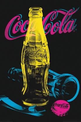 Coca Cola Black Light Style - Maxi LAMINATED/ENCAPSULATED Poster