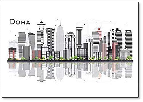 Doha Qatar Skyline Classic Fridge Magnet