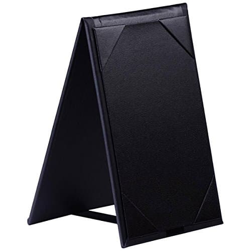 4" x 6" Double-sided, Leather Table Tent Sign Card Corner Holder, 10 pieces