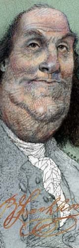 Literary Luminaries Ben Franklin Bookmark