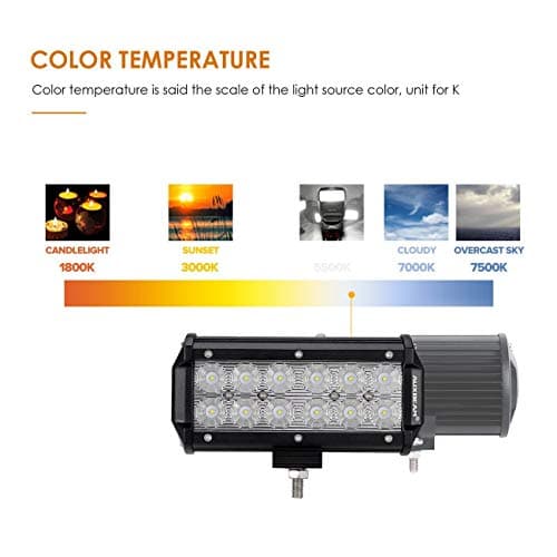 2Pcs 7" 36W LED Work Light Bar 3600LM CREE 60 Degree Flood Beam for Jeep Off-road SUV Truck Car ATVs 4x4 4WD Boat