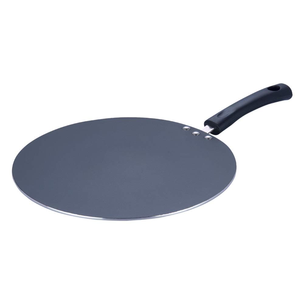 Vinod Cookware Flat Multi Cooking Griddle (Tawa) with Induction Base - 100% Aluminum Non Stick Pan with Anti Scratch Surface - Flat Multi Use Crepe Pan - (13 IN / 32.5 CM)