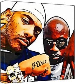 Mobb Deep - Pop Art Print (Multicolour; White Background) 30 x 30 x 2.5 cm Medium Square Deep Box Canvas