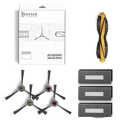 ECOVACS Original Accessory Kit for DEEBOT N10 (1 X Roller Brush, 4 X Side Brush & 3 X EPA Filter) | for Approx. 1 Year of Regular Usage. (Not Compatible to Any Other Model)