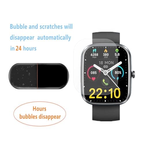 Screen Protector Compatible for Kuizil Smart Watch 1.91" (6 Pack) Clear TPU Soft Film, For T70 Fitness Watch Screen Film