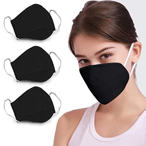 DDY Cotton Soft Adjustable Anti Dust(Black,3PCS)