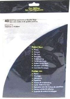 Clear Flat Plastic Bags-5 3/4" X 7 3/4" (Acid Free) 40 Bags
