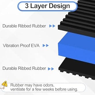 8 Pack Anti Vibration Pads for Washing Machine 2"x2"x7/8", Sound Isolation Vibrating Pad Ribbed Rubber Damping Mat EVA Center for Air Compressors, Conditioner, Treadmill, HVAC Washer Dryer