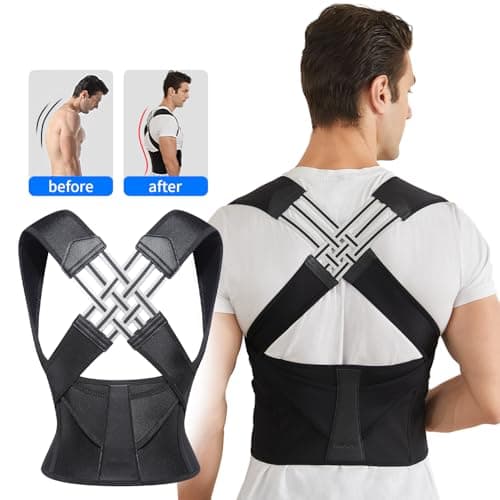 Posture Corrector for Women and Men, Adjustable Shoulder Posture Brace, Back Straightener Posture, Used for Middle and Upper Spine Large (Waist 24-28 Inch)