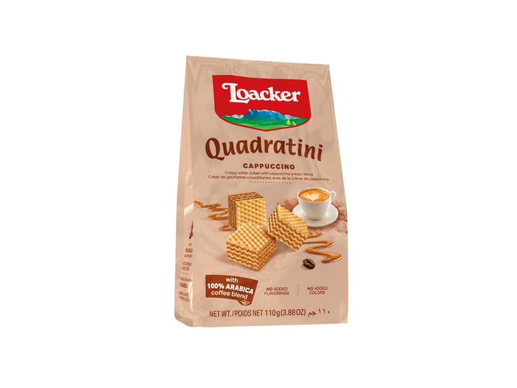 Loacker Quadratini Cappuccino Wafer, 110g