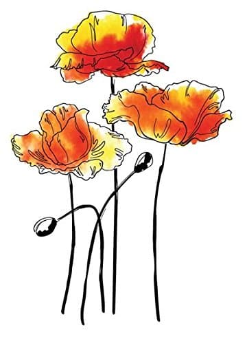 Rubbernecker Stamps - Poppies Stamp Set