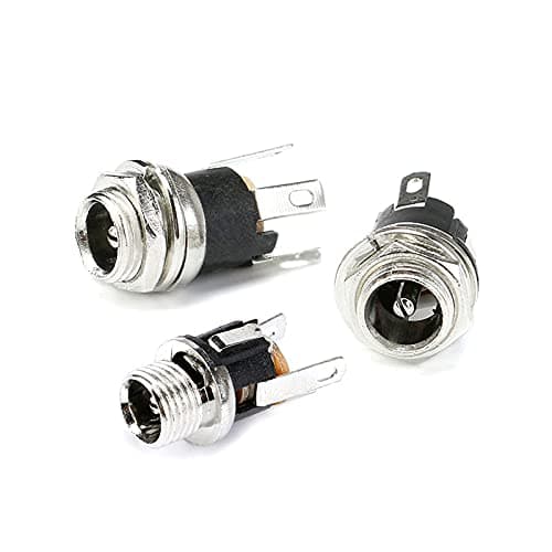 10PCS/Lot DC-053A DC Plug 5.5-2.1 DC Socket Female 5.5mm2.1mm with Nut