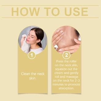 AH-8 Firming Neck Cream for Crepey Skin Body Care Comfort, Neck Firming Cream with Roller, FirmingNeck Cream with Roller, Moisturizing, NeckFirming and Tightening