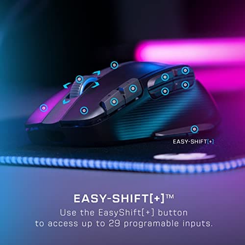 ROCCAT Kone XP Air Wireless Gaming Mouse 2.4GHz/Bluetooth Black/Black Optical/19K/Optical/Multi-Button/99g/Charging Dock/4D Wheel/Reflex/RGB, German Design