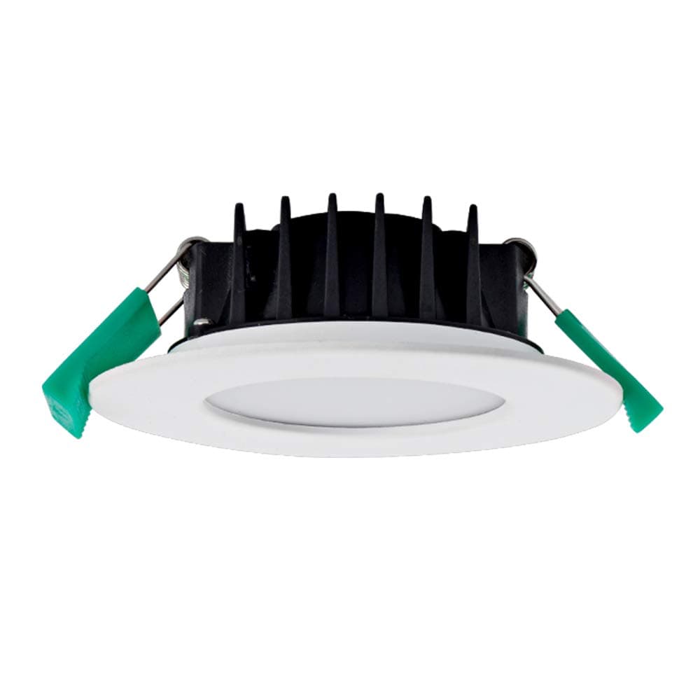 ALUSSO LED Recessed Ceiling Light Dimmable 8W Ultra Slim LED Downlight, CCT 3 Lighting Colors Adjustable Warm 3000K/Neutral 4000K/Cool 5700K, IP44 Round Spotlight for Bathroom Kitchen, White, 1 Pack