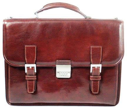 Vantaggio Italian Leather Dispatch Laptop Case - Cognac