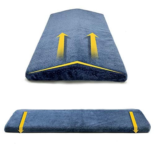 HOMEARCH Lumbar Support Pillow for Sleeping, Memory Foam Sleeping Wedge for Lower Back Pain, Hip Aches, Knee, Sciatica, Pregnancy Support Pillow for Side & Bed Sleeper with Washable Velvet Cover