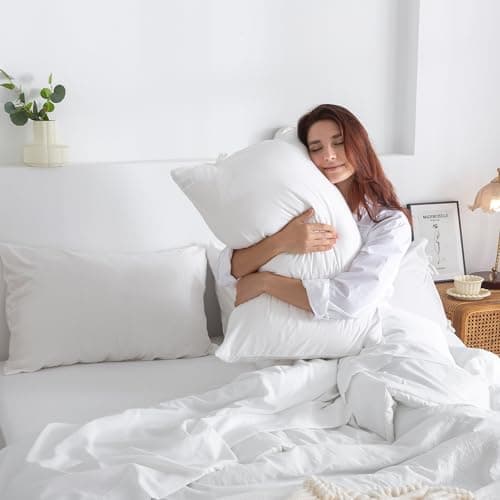 COTTEBED Ultra-Soft Twin Comforter Set with Sheets - 5 Pieces Bed in a Bag Twin Down Comforter & Bedding Sheet Sets, Lightweight Cozy Washed Polycotton for Kids Boy Girls Children All Season, White