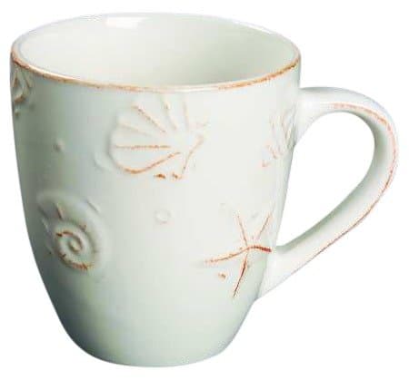 Thomson Pottery Hampton Seashell Dinner Mugs, Set of 4