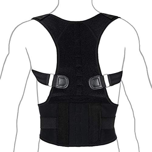 Zinmark Therapy Magnetic Posture Corrector Shoulder Support, Back Brace Belt-Full Spine and Back Pain Relief with Magnets-for Women and Men -M