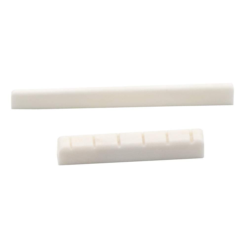 Classical Guitar Bone Nut and Saddle 6 String Guitar Neck Nuts Slotted Bridge Parts Replacement & Accessories (6 String Classical Guitar)