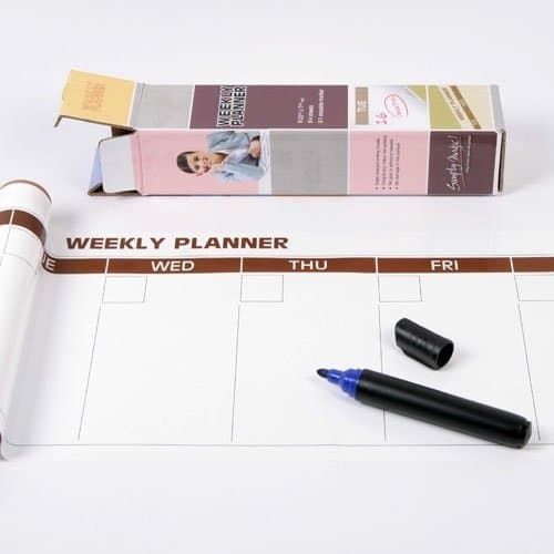 4 Weekly Planners 23.5 X 7.75, Planning Sheets & Marker - StatiCling