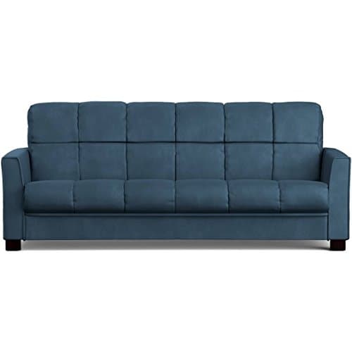 Baja Convert-a-Couch Sofa Sleeper Bed Sofa Converts Into a Full-Size Bed Seats 3 Comfortably (Medium Blue)