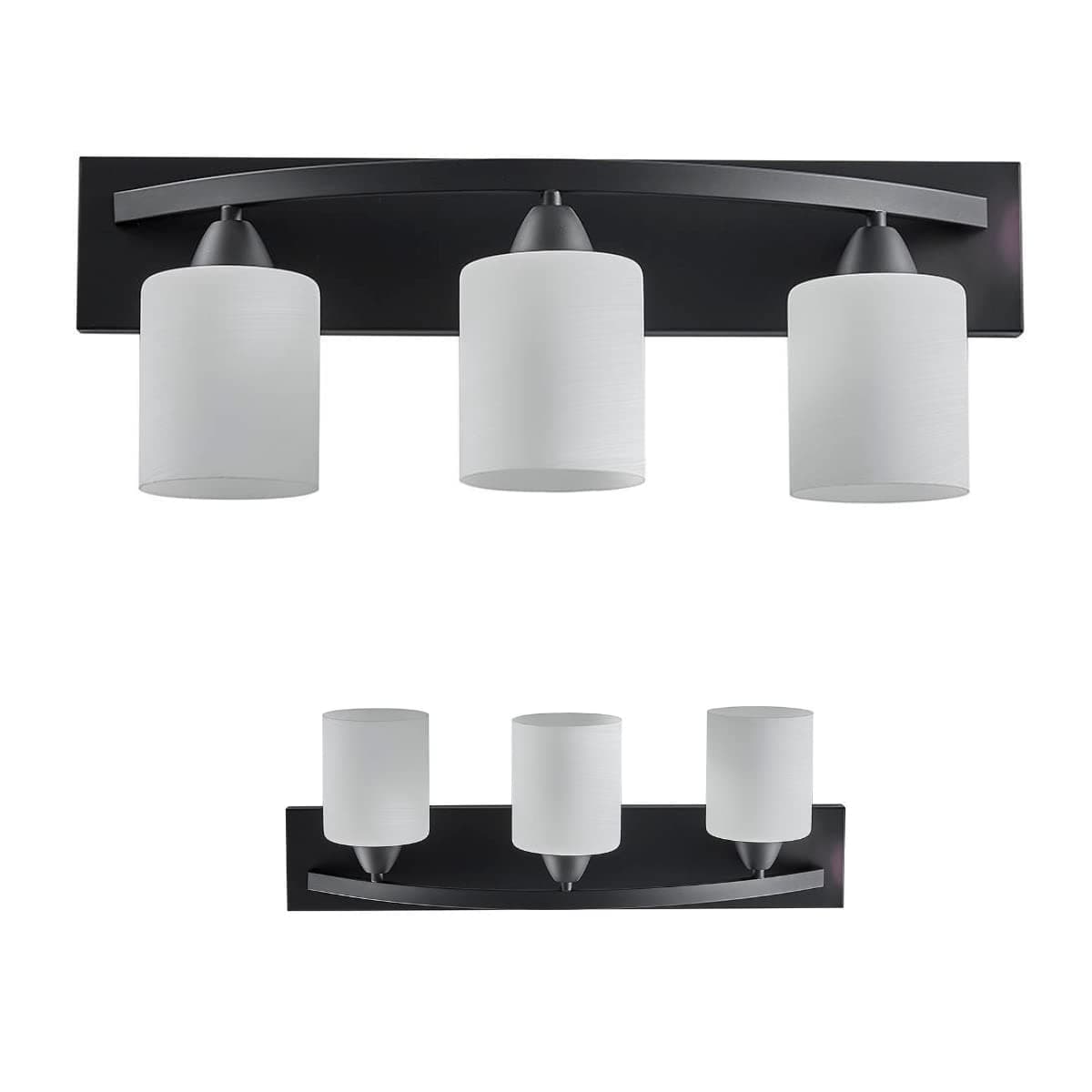 DorenceVanity Bath Light Bar Interior Lighting Fixture (3 Lights, Matte Black)