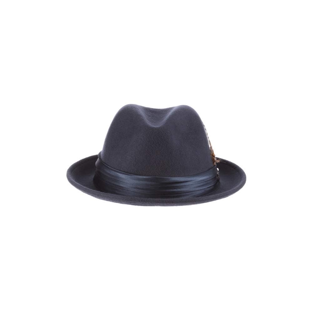 Men's Crushable Wool Felt Snap Brim Fedora Hat