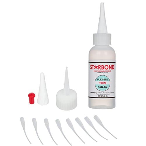 Starbond KEG-50 Flexible Thin, Premium CA - Super Glue Plus Extra Cap and Microtips, 2 oz.