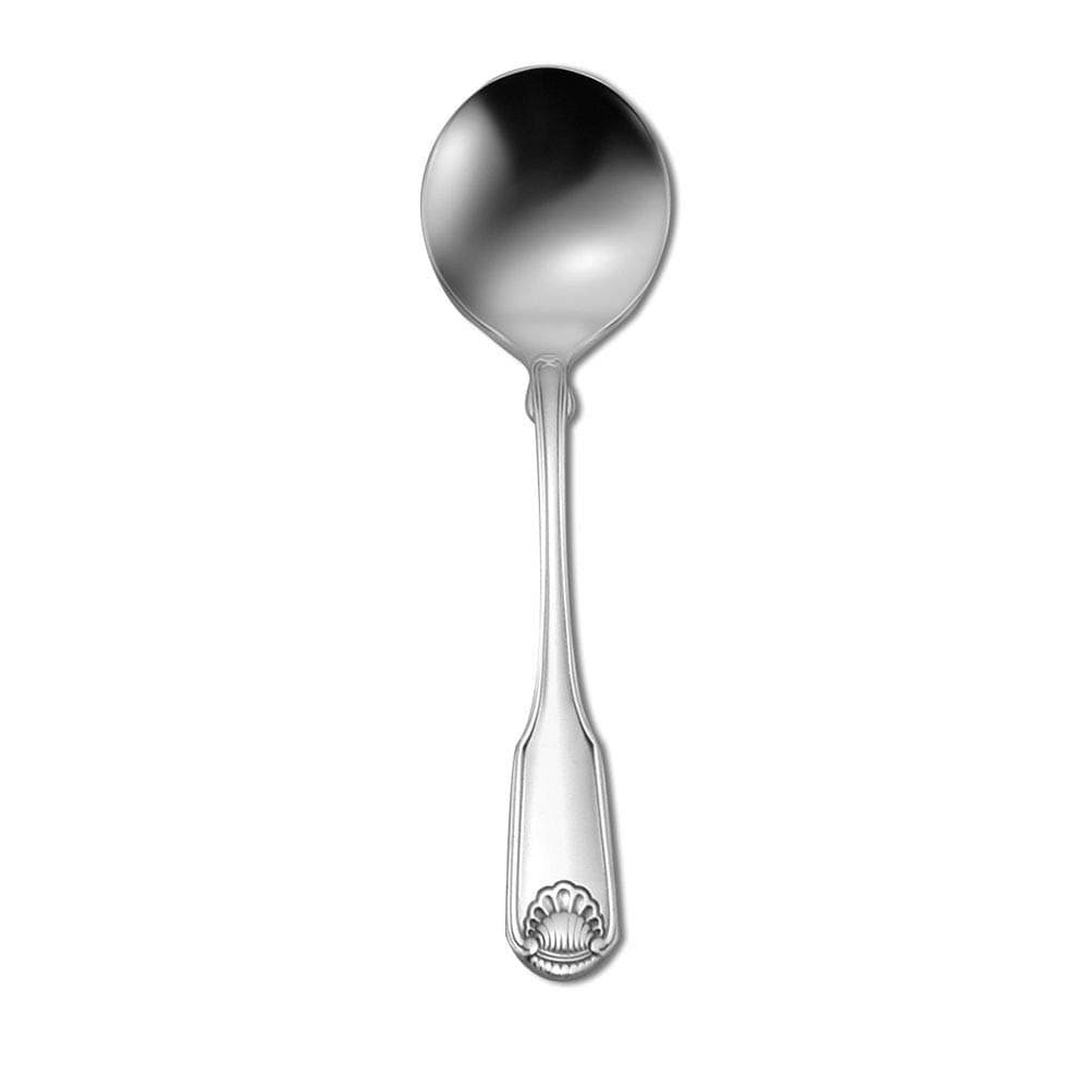 Oneida 2496SBLF Classic Shell S/S 5-7/8" Bouillon Spoon - Dozen