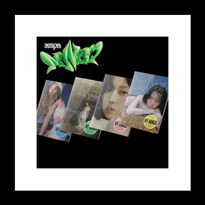 aespa MY WORLD 3rd Mini Album INTRO 4 Version SET CD+72p PhotoBook+1p PhotoCard+Tracking Sealed
