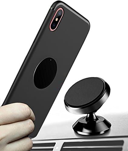 1 Magnetic Mount, Universal Dashboard Car Phone Holder for iPhone X 8 7 Plus 6 6S Samsung Galaxy S8 S7 S6 Note 5 6 7 Google Pixel LG and GPS, Black