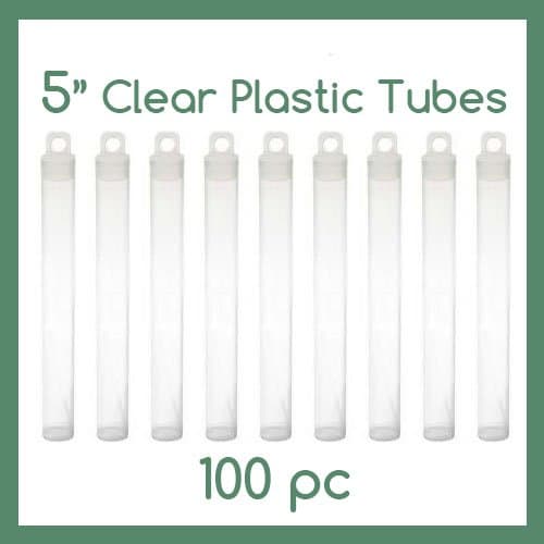 Plastic Clear Beading Storage Tubes with Lid Hang Caps Seed Beads Jewelry Craft Storage Container 5" Tubes