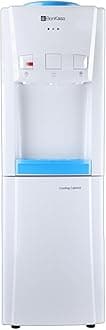BonKaso Blueprint Hot & Cold Water Dispenser 21C Top Loading with Refrigerator - White/Blue, 20 l