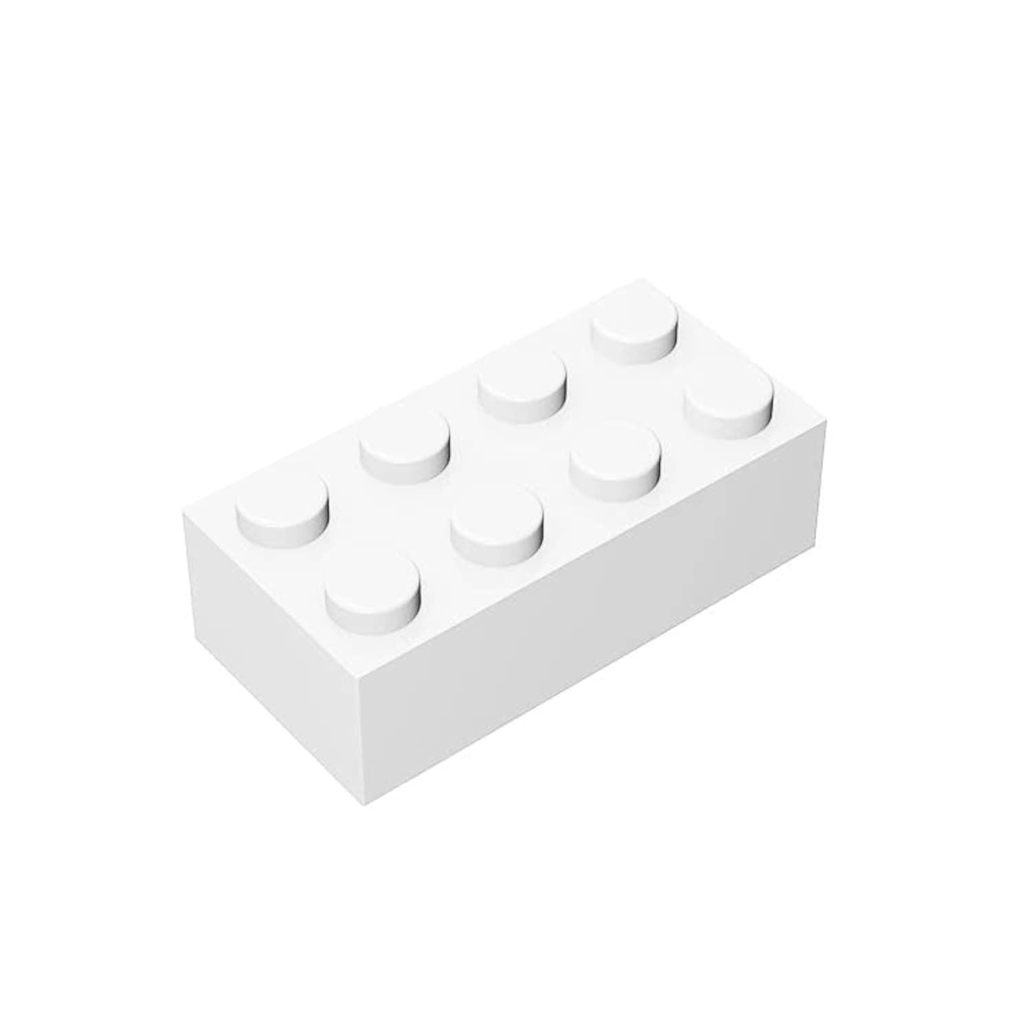 Classic Bulk Brick Block 2x4, 100 Piece Building Brick White, Compatible with Lego Parts and Pieces 3001, Creative Play Set - Compatible with Major Brands(Colour:White)
