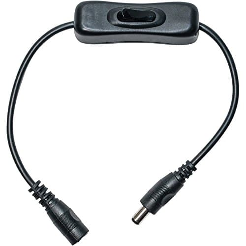 2 x TFD Supplies 2.1mm x 5.5mm Inline Switch DC Male to Female