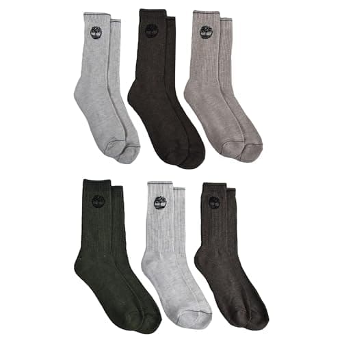 Timberland mens 6-pack Crew Socks